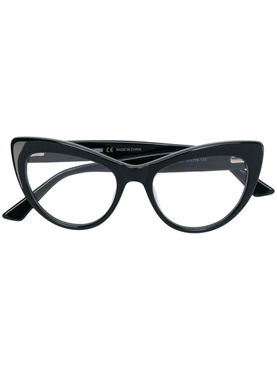 Shop Mcq By Alexander Mcqueen Eyewear Cat Eye Glasses - Black
