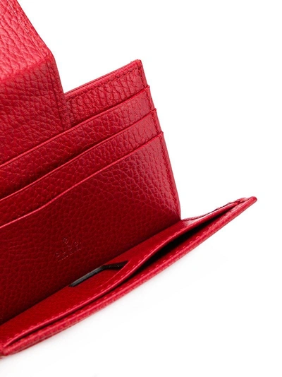 Shop Gucci Gg Marmont Cardholder In Red