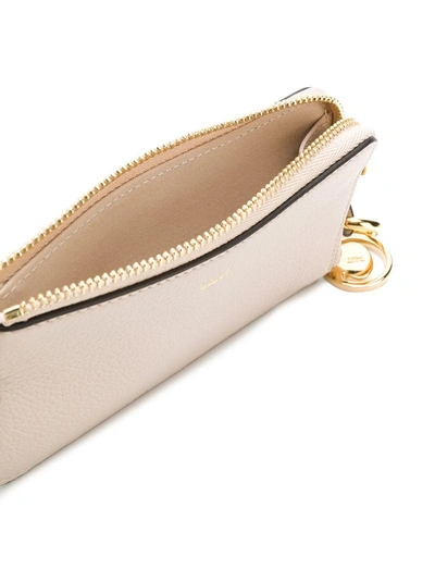 Shop Chloé C Pendant Card Holder - Neutrals