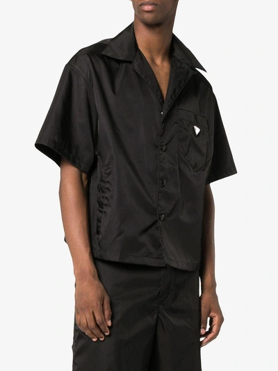 Black Nylon Gabardine Shirt