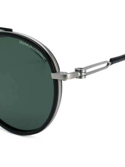 Shop Calvin Klein 205w39nyc Round Frame Sunglasses - Black