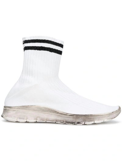 Shop Maison Margiela Socks Sneakers - White