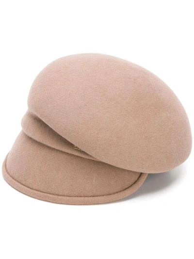 Shop Ca4la Baker-boy Hat - Neutrals In Nude & Neutrals