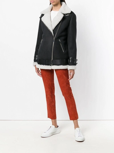 Shop Arma Shearling Lined Jacket In Black