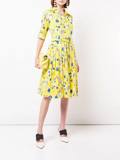 Shop Samantha Sung Floral Printed Summer Dress - Yellow