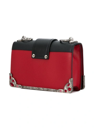 Shop Prada Small Cahier Bag - Red
