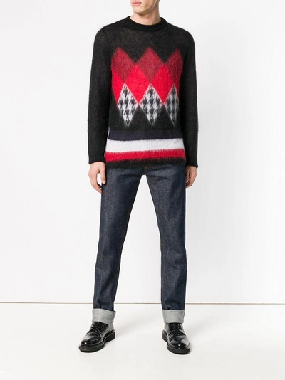 Shop Tommy Hilfiger Hilfiger Collection Diamond Pattern Jumper - Black