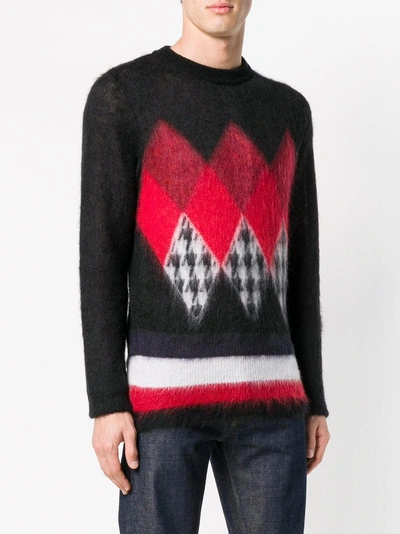 Shop Tommy Hilfiger Hilfiger Collection Diamond Pattern Jumper - Black