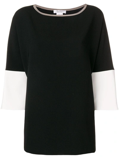 Shop Max Mara Three-quarter Sleeved Shirt - Black