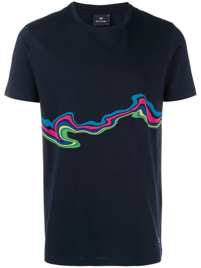 Shop Ps By Paul Smith Regular Tshirt In Blue
