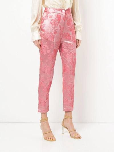 Shop Manning Cartell Metallic Kyoto Calling Floral Trousers - Pink