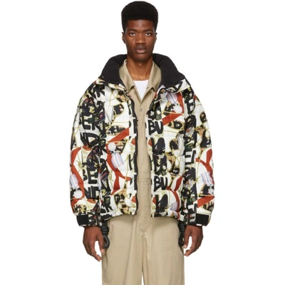 Shop Burberry Multicolor Tissington Down Puffer Jacket In Stone