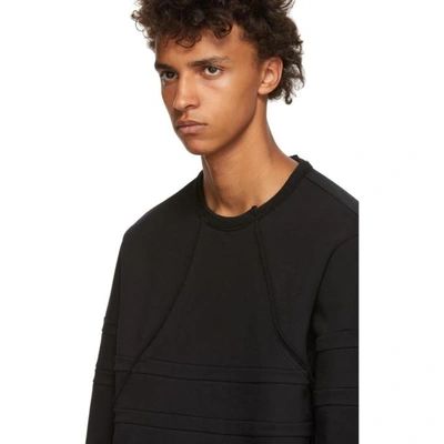 Shop Ziggy Chen Black Distressed Sweatshirt In 04