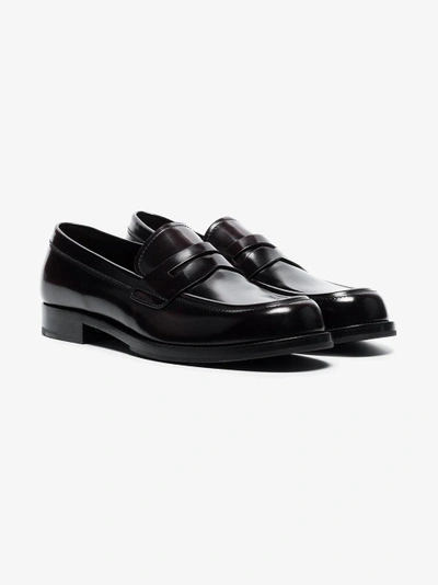 Shop Prada Brown Classic Leather Loafers