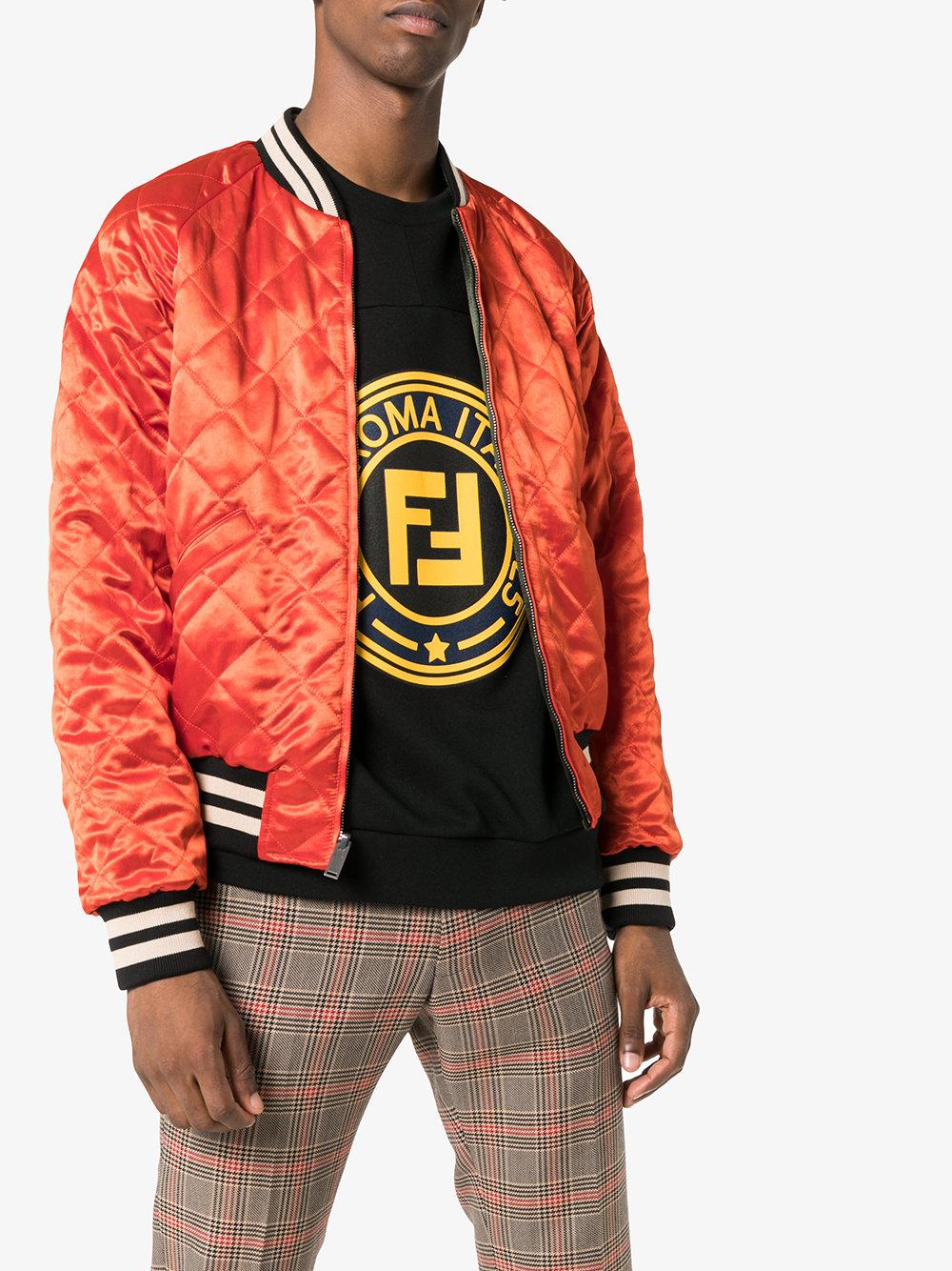 gucci stripe reversible acetate bomber