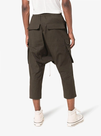 Shop Rick Owens Drawstring Cropped Trousers In Grey