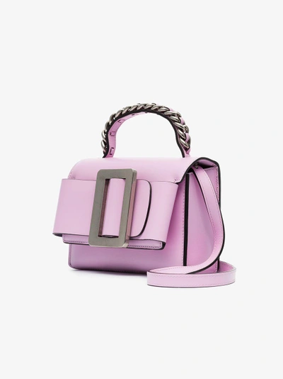 Shop Boyy Pink Fred Leather Cross Body Bag In Pink/purple