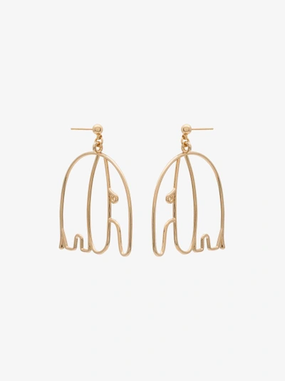 Shop Malaika Raiss Gold Plated Elephant Earrings In Metallic