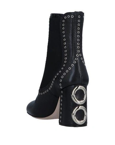 Shop Miu Miu Woman Ankle Boots Black Size 5 Soft Leather