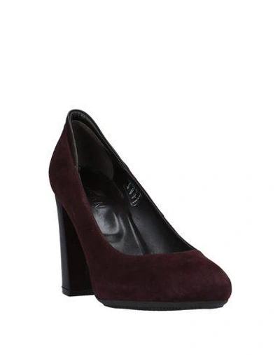 Shop Hogan Pumps In Dark Purple