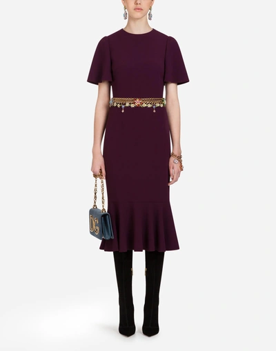Shop Dolce & Gabbana Cady Dress In Purple