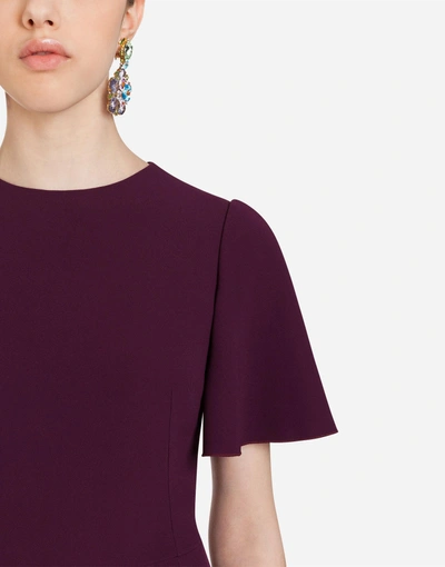 Shop Dolce & Gabbana Cady Dress In Purple