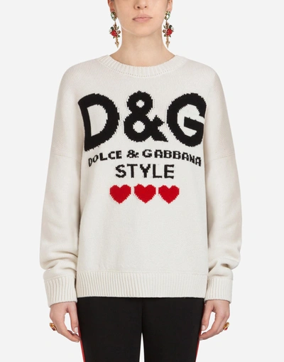 Shop Dolce & Gabbana Cashmere Knit In White