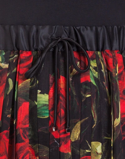 Shop Dolce & Gabbana Plissé Skirt In Floral Print
