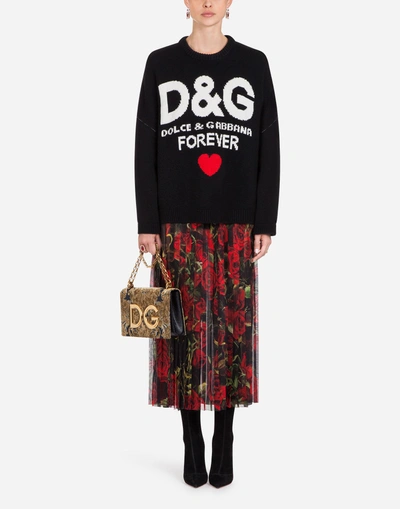 Shop Dolce & Gabbana Plissé Skirt In Floral Print