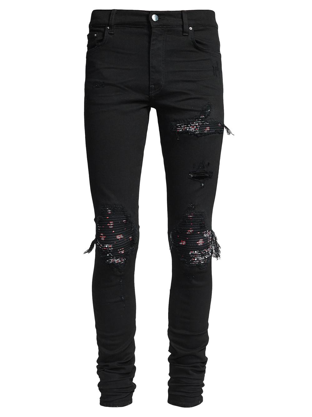 mike amiri jeans red bandana