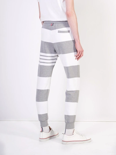 Shop Thom Browne Classic Stripe Sweatpants