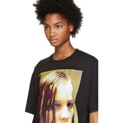 Shop Raf Simons Black Christiane F. Wet Hair T-shirt