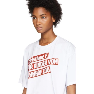 Shop Raf Simons White Christiane F. Kinder Bahnhof Zoo T-shirt In 00010 White