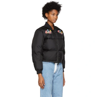 Shop Off-white Black Ripstop Down Bomber Jacket