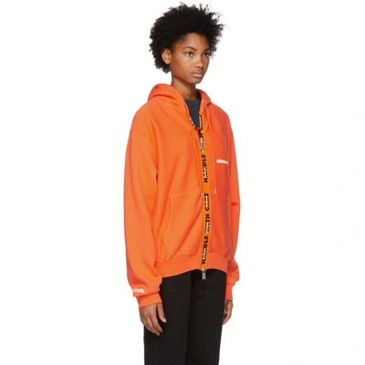 Shop Heron Preston Orange Handle Zip Hoodie