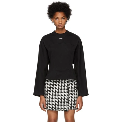 Shop Off-white Black Silhouette Crewneck Sweatshirt