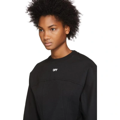 Shop Off-white Black Silhouette Crewneck Sweatshirt