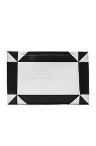 Shop Calvin Klein 205w39nyc Geometric Quilted Clutch In Black,white. In White & Black