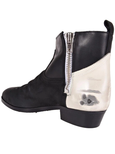 Shop Golden Goose Viand Ankle Boots In Black And White Leather
