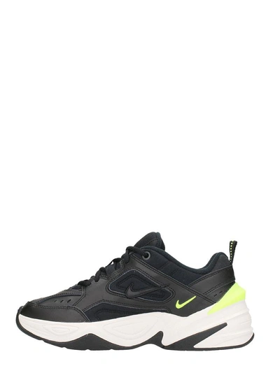 Shop Nike M2k Tekno Black Leather Sneakers