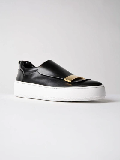 Shop Sergio Rossi Blair Slip On Sneakers In Black