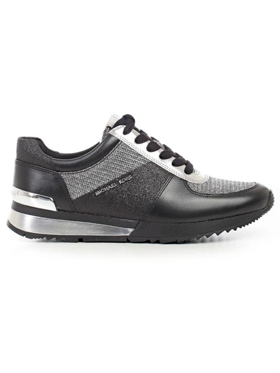 Shop Michael Michael Kors Allie Wrapped Sneakers In Black Silver