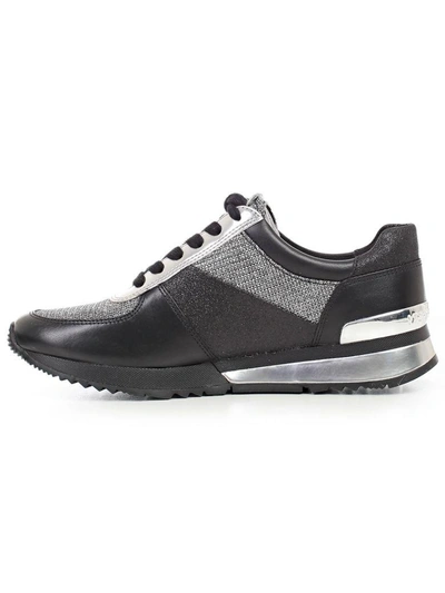Shop Michael Michael Kors Allie Wrapped Sneakers In Black Silver