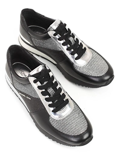 Shop Michael Michael Kors Allie Wrapped Sneakers In Black Silver