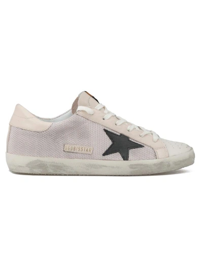 Shop Golden Goose Superstar Sneaker In Pink Net-navy Star