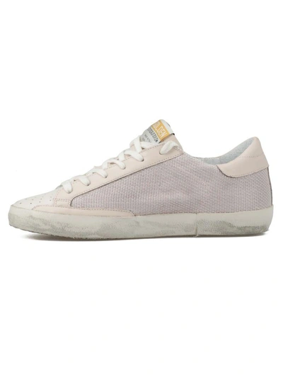 Shop Golden Goose Superstar Sneaker In Pink Net-navy Star