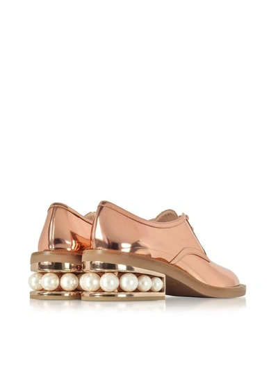 Shop Nicholas Kirkwood Copper Eco-patent Leather Casati Pearl Derby Shoes