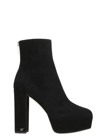 Shop Sergio Rossi Plateau Ankle Boots In Black