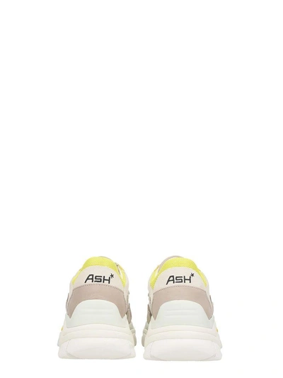 Shop Ash Addict Trainers Grey-white Leather And Mesh Sneakers