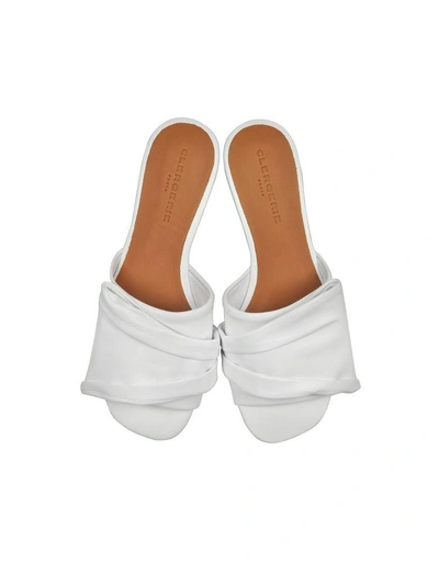 Shop Robert Clergerie Igad White Leather Flat Sandals